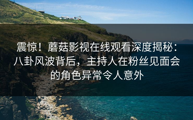 震惊！蘑菇影视在线观看深度揭秘：八卦风波背后，主持人在粉丝见面会的角色异常令人意外
